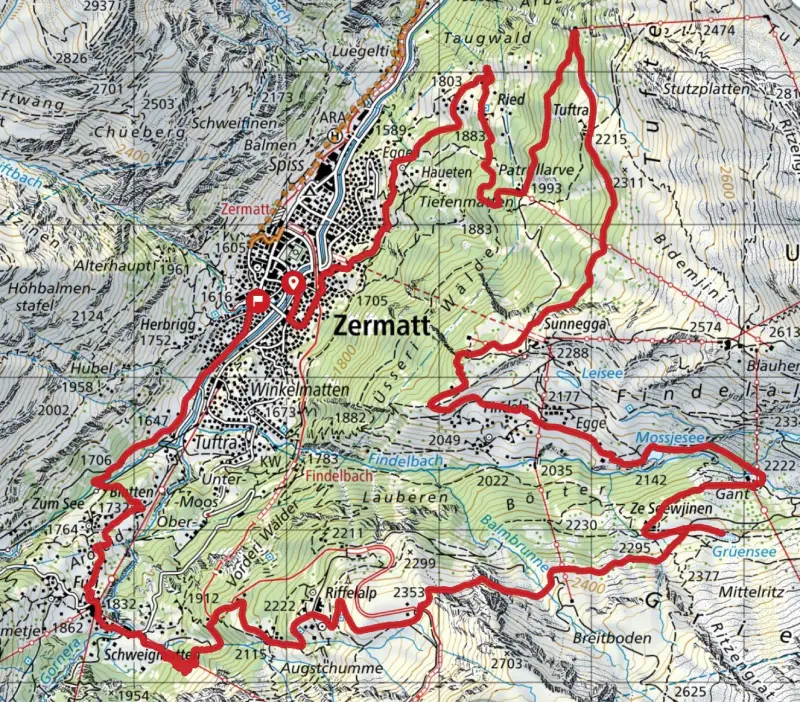 map - fondue Grunsee